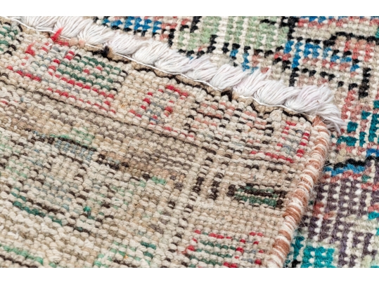 HAND KNOTTED WOOL PERSIAN OVER DYE CARPET, 9-7