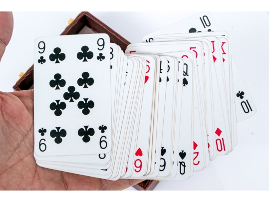 Vintage Asprey Cased Playing Card Set With Dice