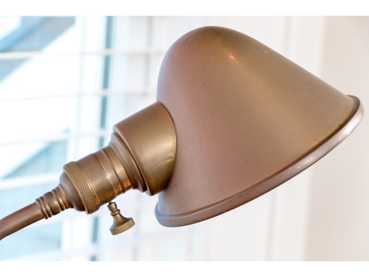 Ralph Lauren Adjustable Hinged Brass Table Lamp