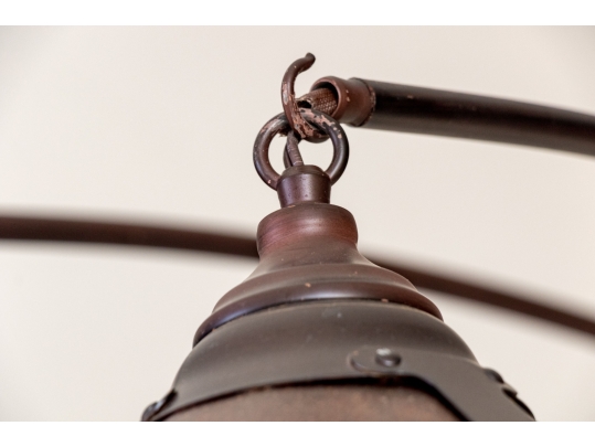 Vintage Arc Floor Lamp With Three Lights And Three Shades