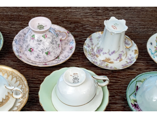 Collection Of Fourteen English Teacups And Saucers