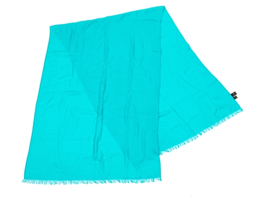 Loro Piana Striking Turquoise Cashmere And Silk Scarf