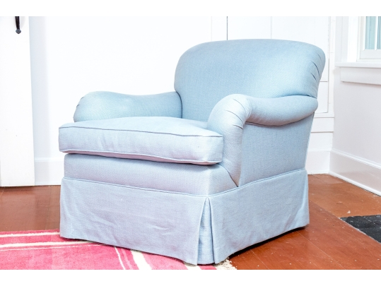 Upholstered Club Chair With Apron