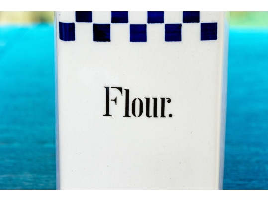 Set Of Seven German Lidded Kitchen Storage