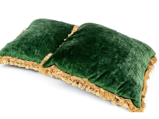 Pair Of Accent Pillows With Heraldic Motifs