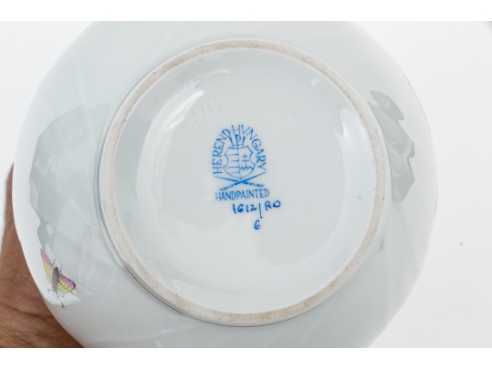 Herend Hand-Painted Rothschild Bird Pattern Lidded Coffee Pot, Rothschild Bird (RO) Pattern