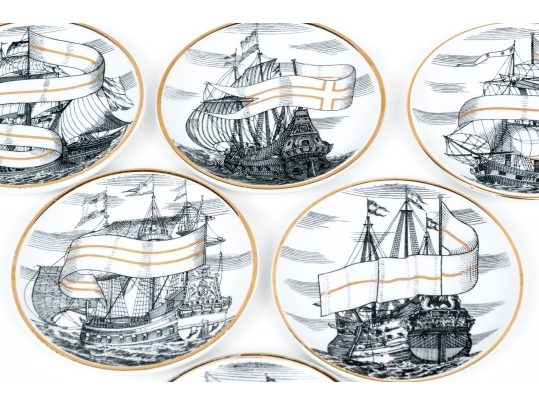 Set Of Six Vintage Fornasetti 