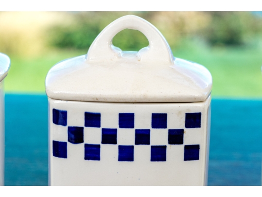 Set Of Seven German Lidded Kitchen Storage