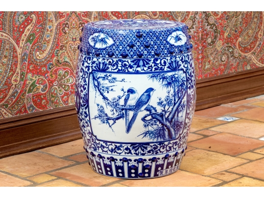 Decorative Chinese Blue And White Porcelain Garden Stool