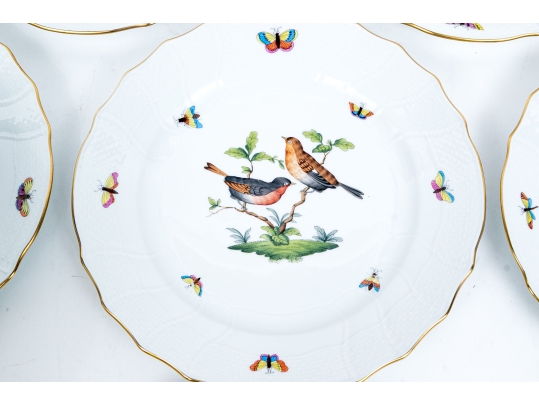 Set Of Ten Herend Hungary Hand-Painted Porcelain 10 1/4