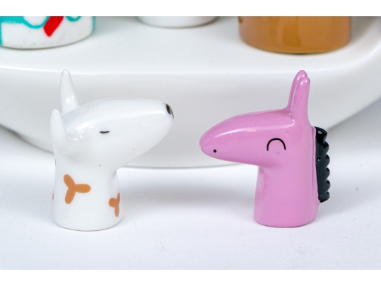 Vintage A Di Alessi Ceramics By Massimo Giacon 2007 Collection Set Of Ceramics