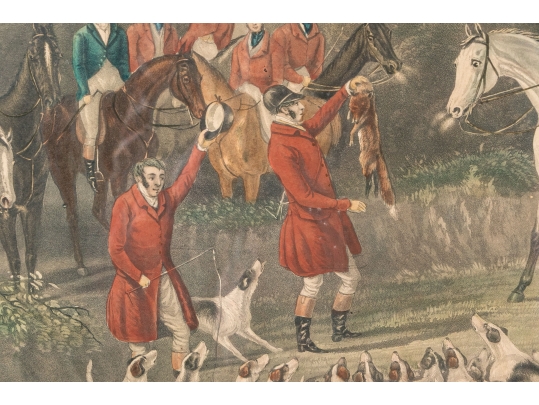 19th Century English Color Equestrian Etching, Moore's Tally Ho: To The Sports, The Noble Tips