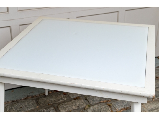 Pair Of Glass Top Folding Card Tables