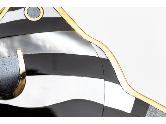 Tiffany & Co. 18k Yellow Gold Angela Cummings Stunning Inlaid Angel Fish Brooch, With Box