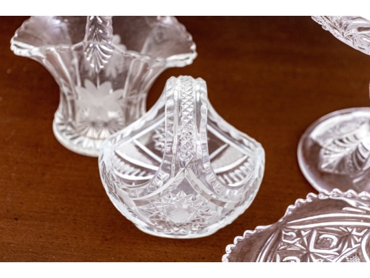 Collection Of Six Pressed Glass Table Pieces