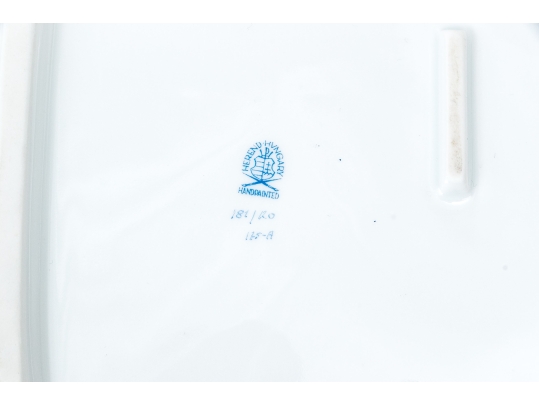 Herend Hungary Hand-Painted Porcelain Square Serving Dish, Rothschild Bird (RO) Pattern