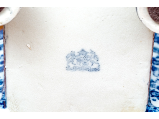 Decorative Blue And White Cachepot