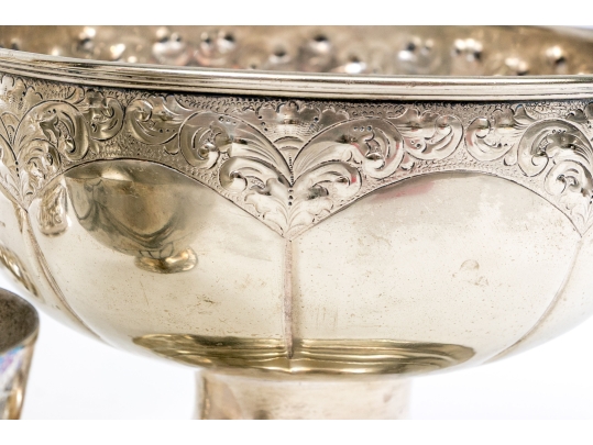 Four Quality English Silver-Plated Bowl