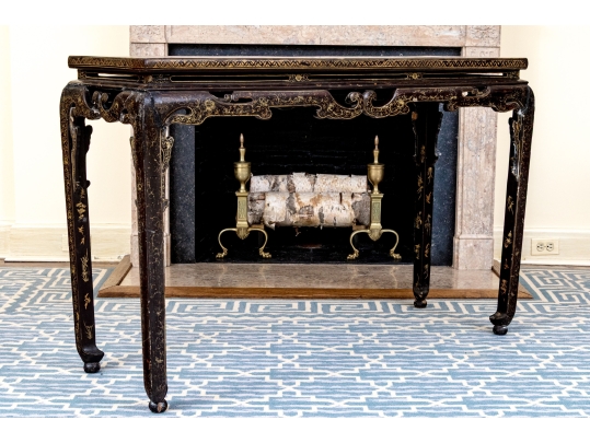 Antique 19th C. Chinese Lacquered Console Table