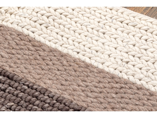 Hand Woven Felted Wool Shelton Casco Carpet, 7'-10