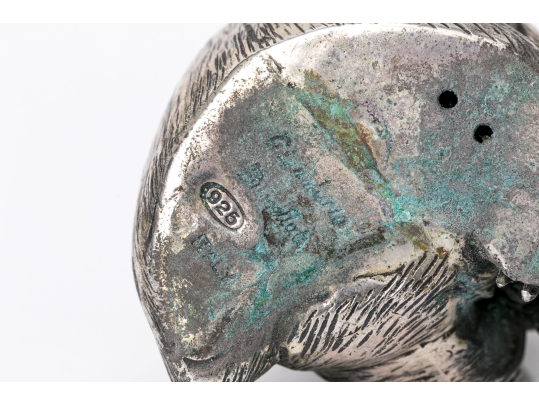 Buccellati Sterling Silver Miniature Sweet Panda Eating Bamboo