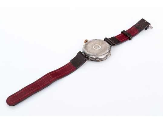 Antique 935 Silver Handsome Demi-hunter Converted Lever Set Pocket To Wristwatch