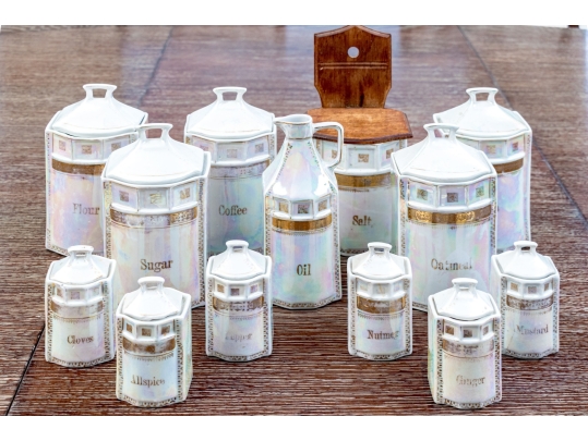 Collection Of German Lustreware Kitchen Ceramic Vessels