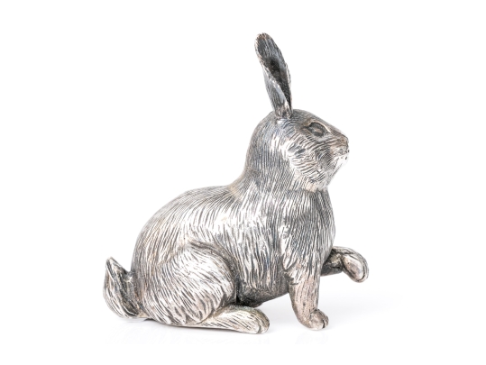 Buccellati Sterling Silver Miniature Darling Sitting Bunny Rabbit, Retail $650