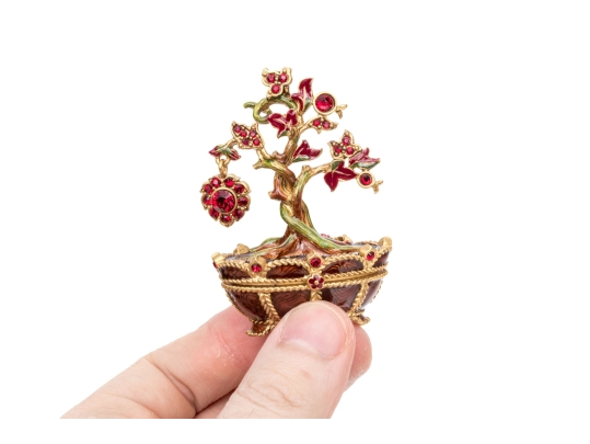 Collection Of Five Jay Strongwater Tiny Potted Month Trees 