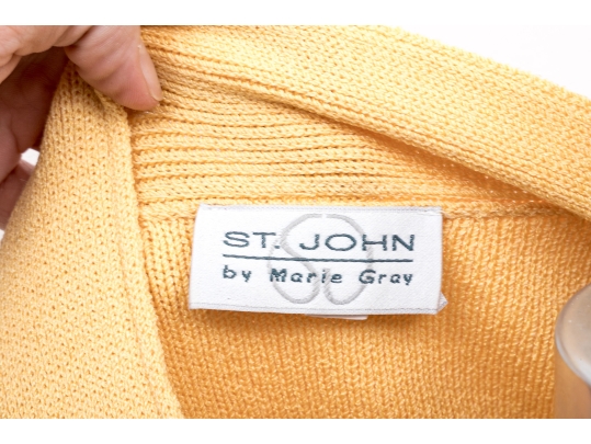 Vintage St. John Yellow Sweater Dress, Size 10