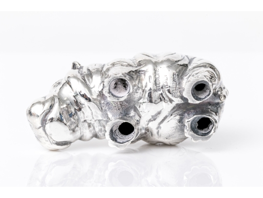 Buccellati Sterling Silver Miniature Charming Standing Hippo, Retail $670