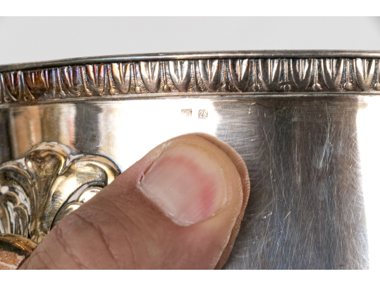 Pair Of Quality Silver Plated Ice Coolers With Loose Ring Handles