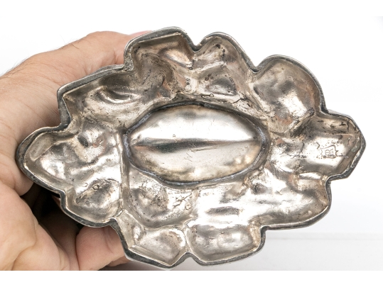 Antique English Victorian Silverplate Nautilus Spoon Warmer 