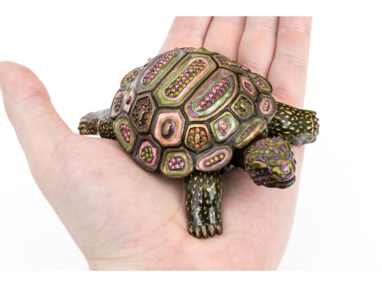 Jay Strongwater Small Turtle Form Box 