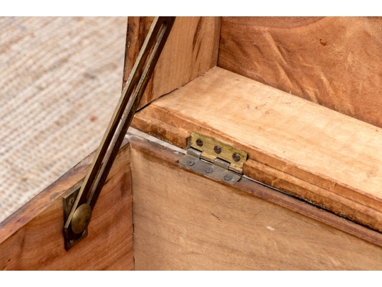 Antique Mahogany And Brass Trunk