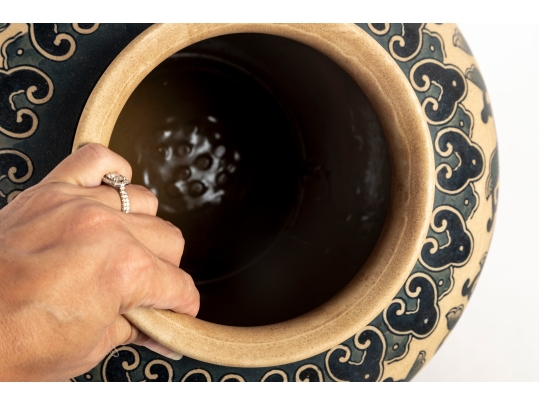 Decorative Asian-Style Ceramic Vase