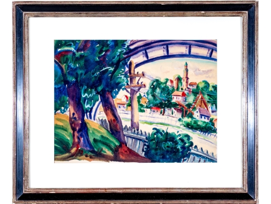 Signed A. Moolaritvich Watercolor On Paper, 1934