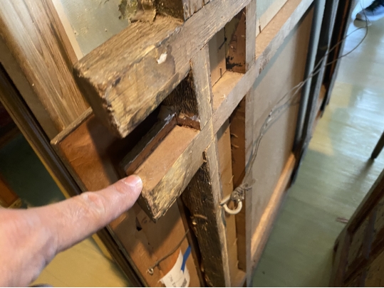 Antique Faux Bois Hand Carved And Gold Leaf Wall Mirror 