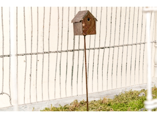Massive Vintage Iron Birdcage On Stand