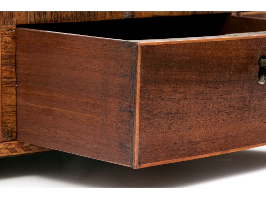 George III Mahogany Shaving Mirror, Ca 1790 - 1810