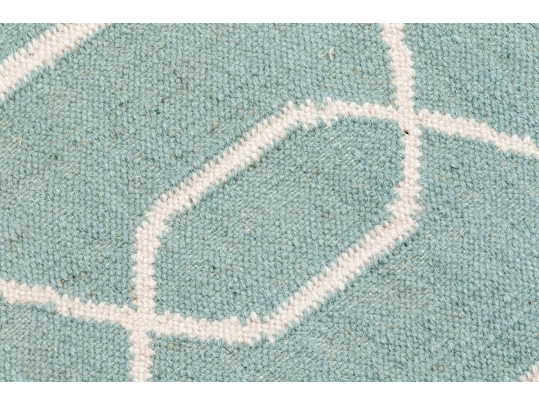 Hand Woven Wool Abstract Carpet, 8' X 5'-1