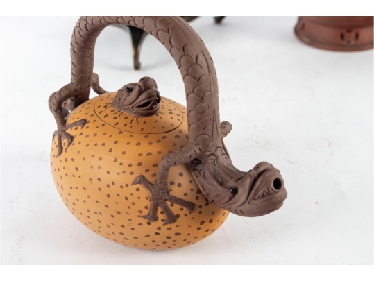 Five Chinese Yixing And Studio Art Teapots