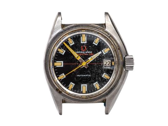 Universal Geneve Polerouter Sub Stainless Steel Watch Head, Circa 1968, As-is