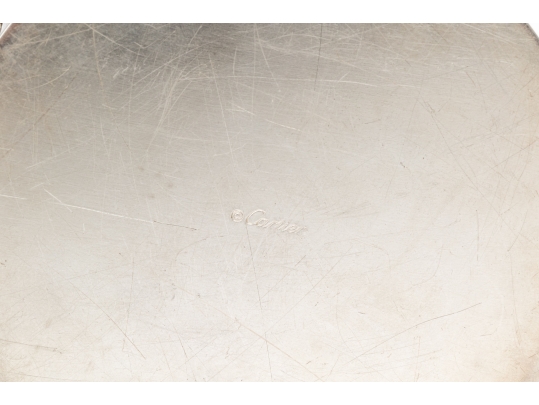 Vintage Cartier Silverplate And Gold Plated Round Box