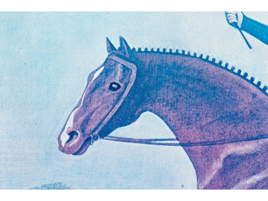 After Paul Davis Framed Vintage Horse Show Poster, Hamptons Classic 1978 