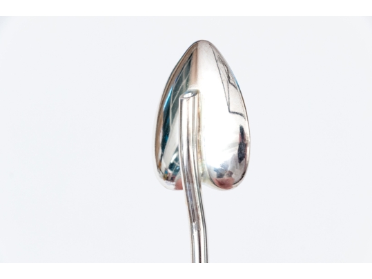 Set Of Eight Silver Plated Iced Tea Spoons, Marked PMITALY