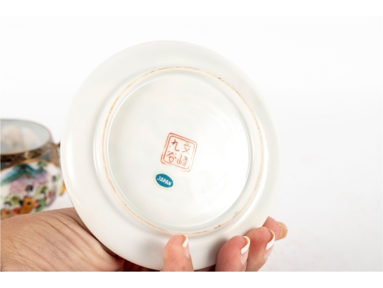 Japanese Satsuma-Style Porcelain Demitasse Cup And Saucer