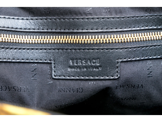 Versace Nylon Top Handle Shopper Tote Bag