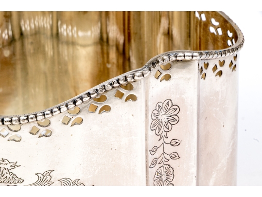 English Silver Plated Cachepot / Jardiniere