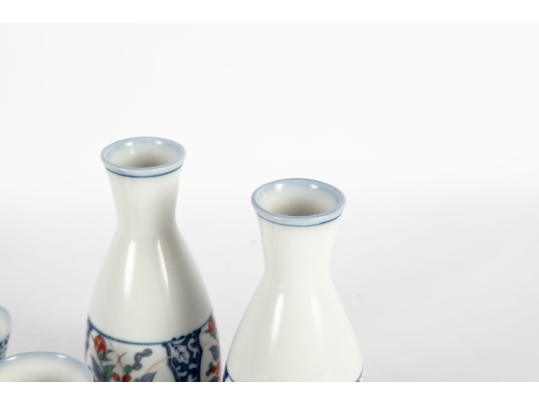 Japanese Imari-Style Porcelain Sake Set